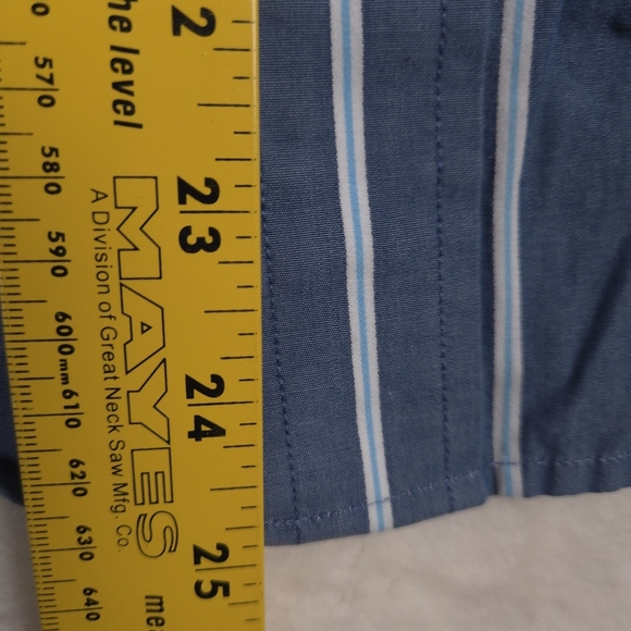 Abercrombie Striped‎ Button Down Shirt Blue Boys Size Medium - Picture 6 of 8